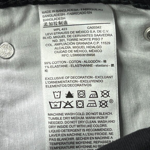 Levis Denison 285 Relaxed Fit Jeans Mens 32 X 32 Black Cotton Denim - Picture 4 of 10